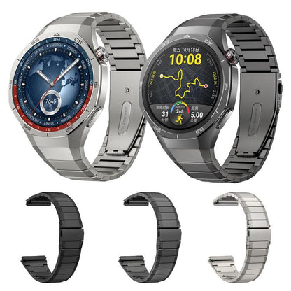 For Huawei Watch GT5 Pro 46mm Bamboo Jump Buckle Titanium Alloy Watch Band(Titanium Gray) by bashfashion