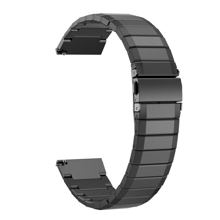 22mm Bamboo Joint Bounce Buckle Titanium Alloy Watch Band(Titanium Gray) by bashfashion