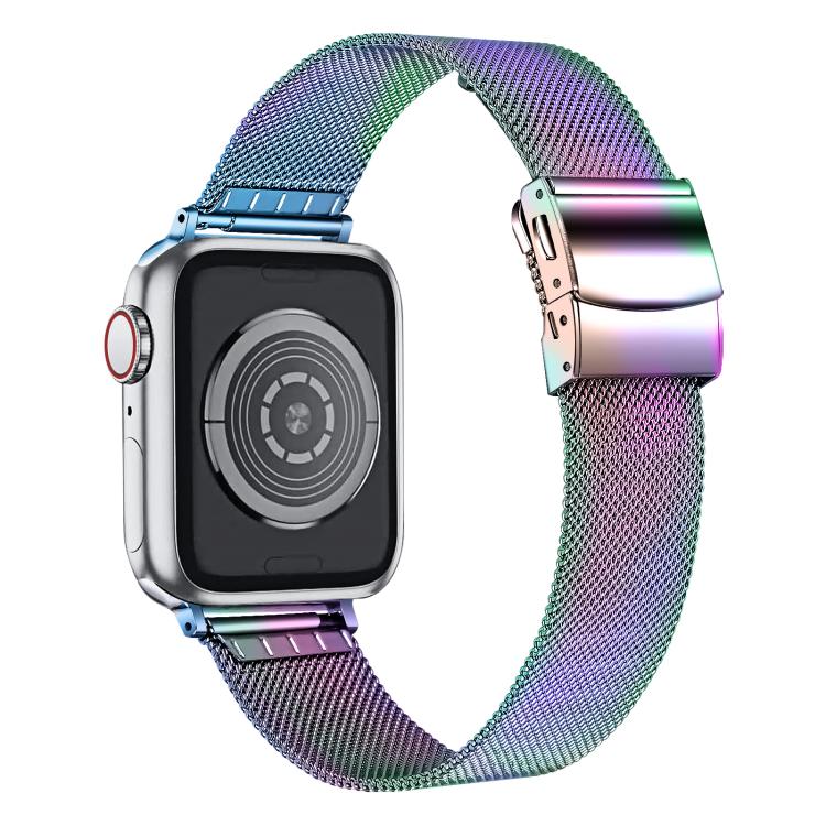 For Apple Watch 42mm / 41mm / 40mm / 38mm Hyphosis Buckle Milanese Metal Watch Band(Colours) by bashfashion