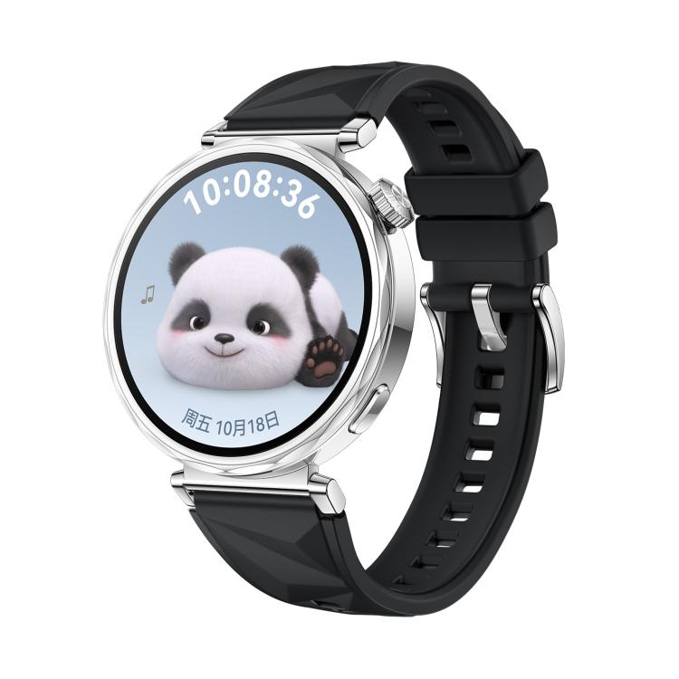 For Huawei Watch GT 5 41mm Press Button Connector 18mm Silicone Watch Band(Black) by bashfashion