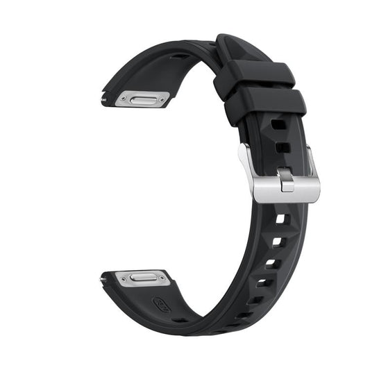 For Huawei Watch GT 5 41mm Press Button Connector 18mm Silicone Watch Band(Black) by bashfashion