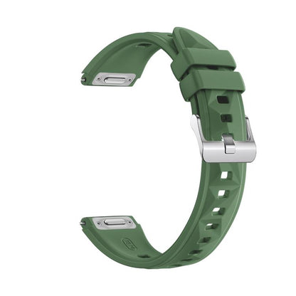 For Huawei Watch GT 5 41mm Press Button Connector 18mm Silicone Watch Band(Spruce Green) by bashfashion