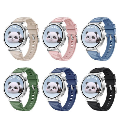 For Huawei Watch GT 5 41mm Press Button Connector 18mm Silicone Watch Band(Light Blue) by bashfashion