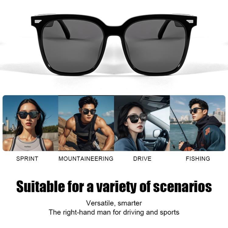 GS01 Smart Glasses, Support Intelligent Driving Navigation / Bluetooth Call(Black) by bashfashion