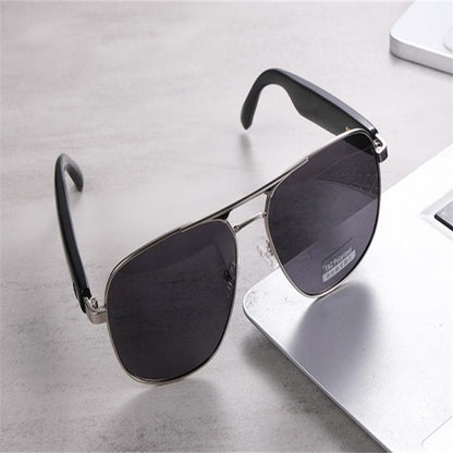 GS02 Smart Glasses, Support Voice Assistant / Bluetooth Call / Remote Control Photography(Black) by bashfashion