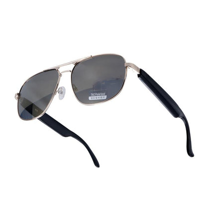 GS02 Smart Glasses, Support Voice Assistant / Bluetooth Call / Remote Control Photography(Silver) by bashfashion