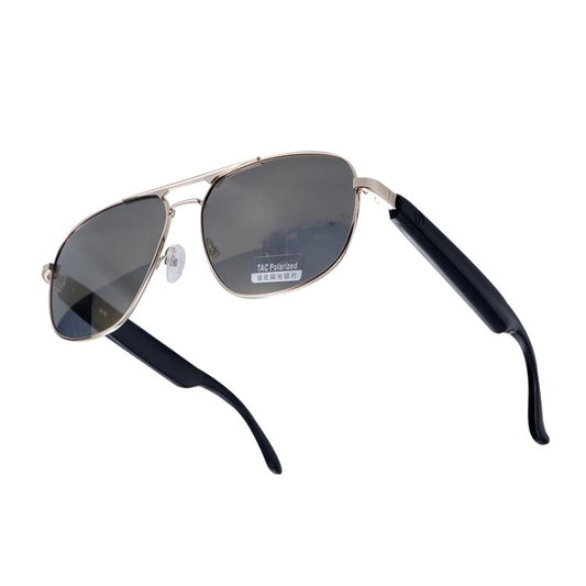 GS02 Smart Glasses, Support Voice Assistant / Bluetooth Call / Remote Control Photography(Silver) by bashfashion