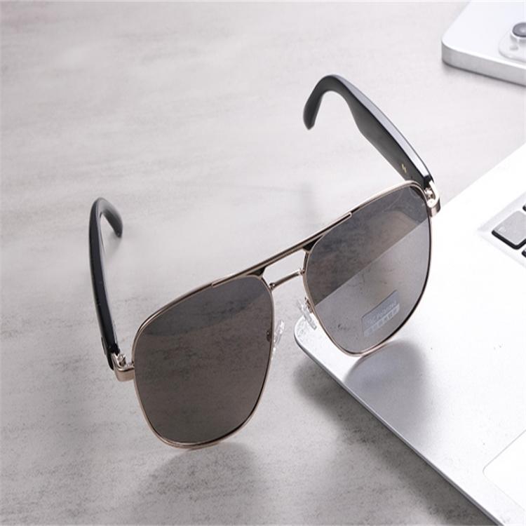 GS02 Smart Glasses, Support Voice Assistant / Bluetooth Call / Remote Control Photography(Silver) by bashfashion