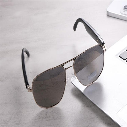 GS02 Smart Glasses, Support Voice Assistant / Bluetooth Call / Remote Control Photography(Silver) by bashfashion