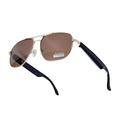 GS02 Smart Glasses, Support Voice Assistant / Bluetooth Call / Remote Control Photography(Brown) by bashfashion