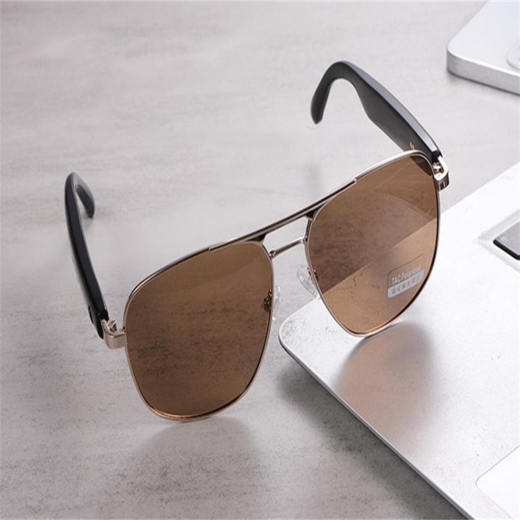 GS02 Smart Glasses, Support Voice Assistant / Bluetooth Call / Remote Control Photography(Brown) by bashfashion