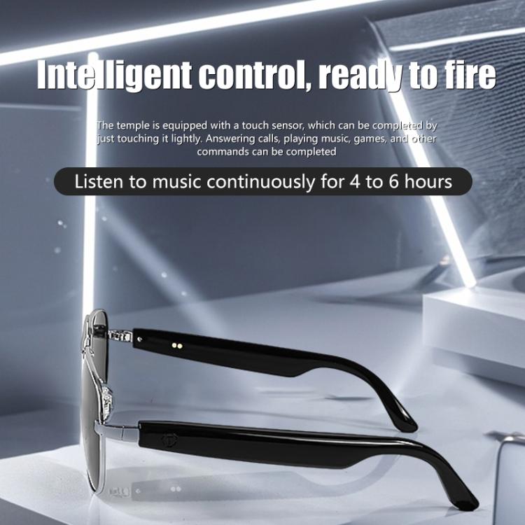 GS02 Smart Glasses, Support Voice Assistant / Bluetooth Call / Remote Control Photography(Black) by bashfashion