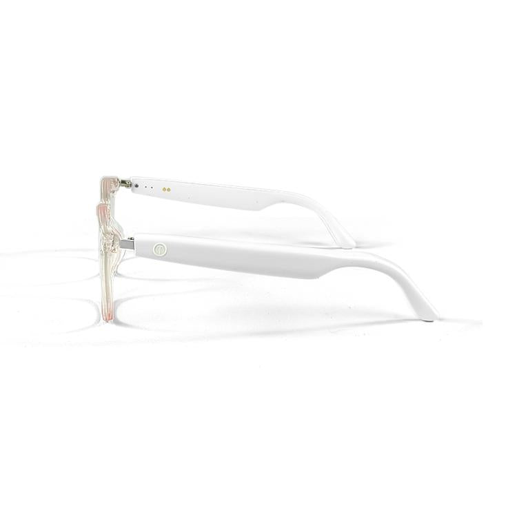 GS03 Smart Glasses, Support AI Smart Chip / Outdoor Sports / Bluetooth Call / Remote Control Photography(White) by bashfashion
