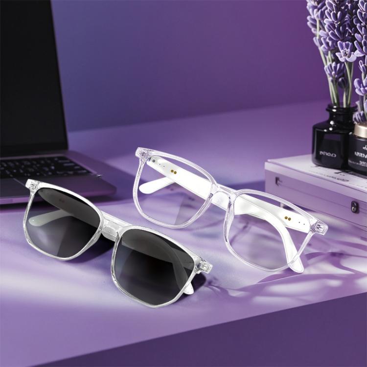 GS03 Smart Glasses, Support AI Smart Chip / Outdoor Sports / Bluetooth Call / Remote Control Photography(White) by bashfashion