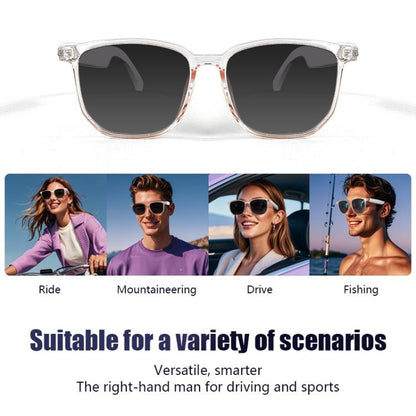 GS03 Smart Glasses, Support AI Smart Chip / Outdoor Sports / Bluetooth Call / Remote Control Photography(Black) by bashfashion