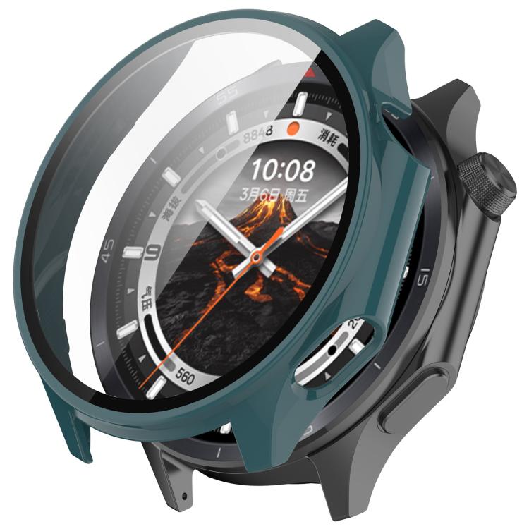 For OnePlus Watch 3 46mm Tempered Film Integrated PC Watch Protective Cover(Pine Green) by bashfashion