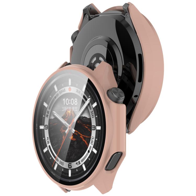 For OnePlus Watch 3 46mm Tempered Film Integrated PC Watch Protective Cover(Cherry Pink) by bashfashion