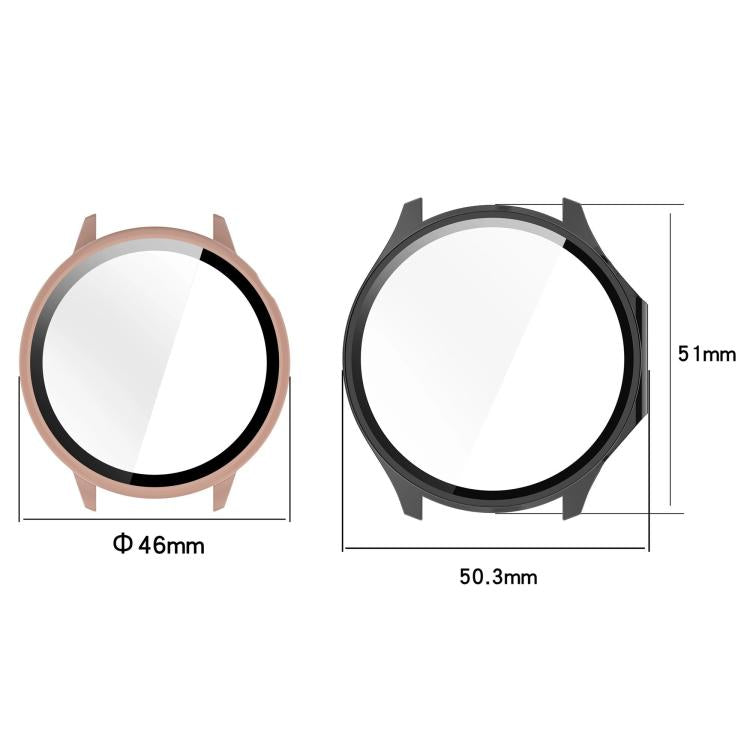 For OnePlus Watch 3 46mm Tempered Film Integrated PC Watch Protective Cover(Ivory White) by bashfashion