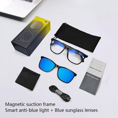 GS05 Smart Glasses, Support AI Smart Chip / Bluetooth Call / Remote Control Photography(Blue) by bashfashion