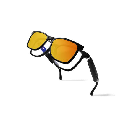 GS05 Smart Glasses, Support AI Smart Chip / Bluetooth Call / Remote Control Photography(Orange) by bashfashion