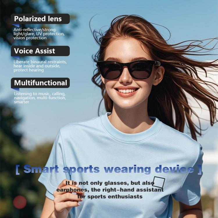 GS05 Smart Glasses, Support AI Smart Chip / Bluetooth Call / Remote Control Photography(Orange) by bashfashion