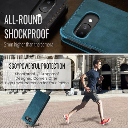 For Google Pixel 9a CaseMe 013 Multifunctional Horizontal Flip Leather Phone Case(Blue) by CaseMe