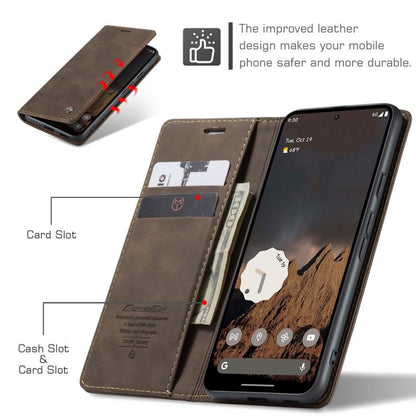 For Google Pixel 9a CaseMe 013 Multifunctional Horizontal Flip Leather Phone Case(Coffee) by CaseMe