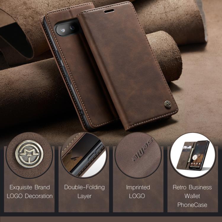 For Google Pixel 9a CaseMe 013 Multifunctional Horizontal Flip Leather Phone Case(Coffee) by CaseMe