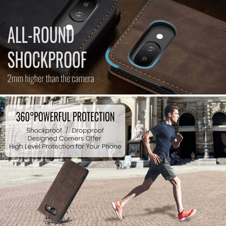 For Google Pixel 9a CaseMe 013 Multifunctional Horizontal Flip Leather Phone Case(Coffee) by CaseMe