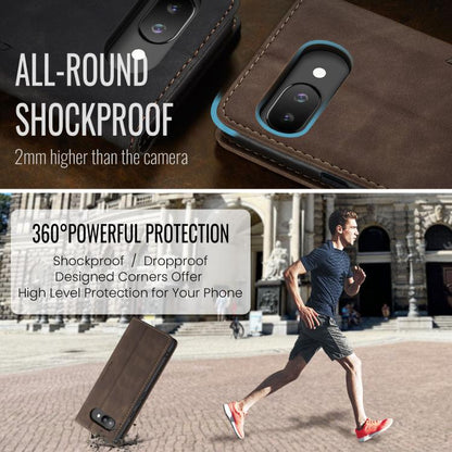 For Google Pixel 9a CaseMe 013 Multifunctional Horizontal Flip Leather Phone Case(Coffee) by CaseMe