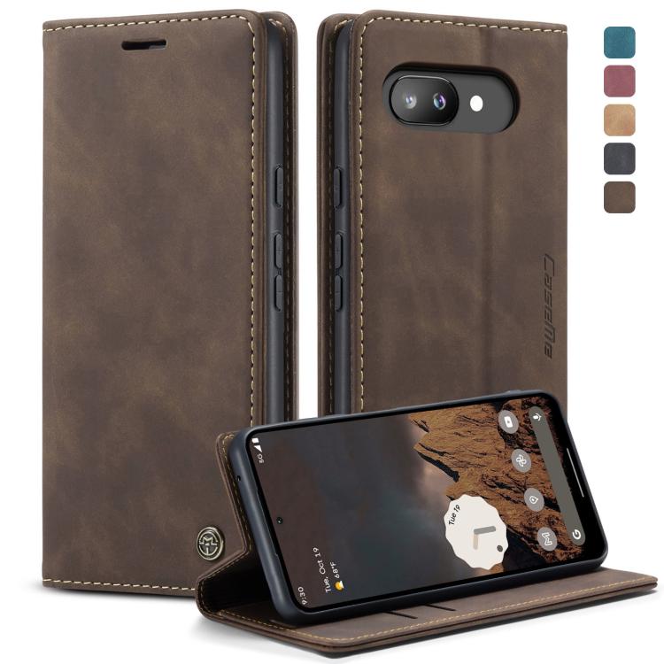 For Google Pixel 9a CaseMe 013 Multifunctional Horizontal Flip Leather Phone Case(Coffee) by CaseMe