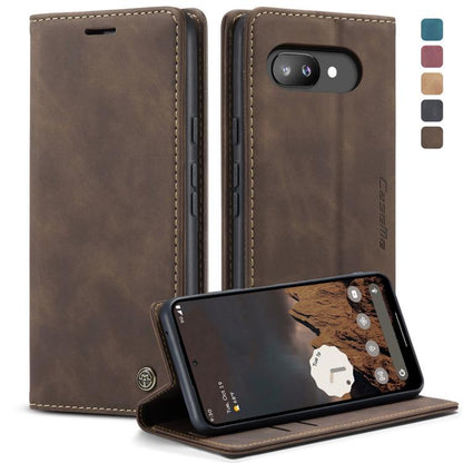 For Google Pixel 9a CaseMe 013 Multifunctional Horizontal Flip Leather Phone Case(Coffee) by CaseMe