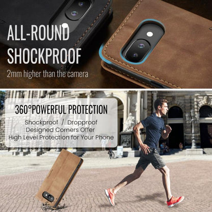 For Google Pixel 9a CaseMe 013 Multifunctional Horizontal Flip Leather Phone Case(Brown) by CaseMe