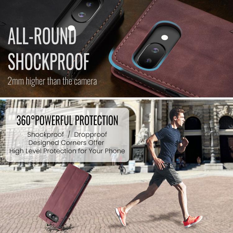 For Google Pixel 9a CaseMe 013 Multifunctional Horizontal Flip Leather Phone Case(Red) by CaseMe