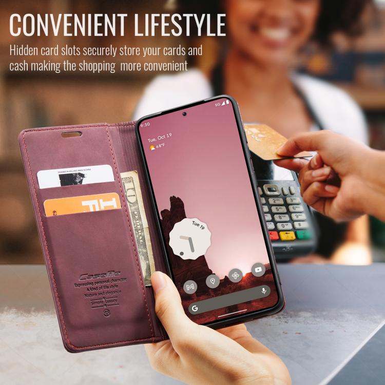 For Google Pixel 9a CaseMe 013 Multifunctional Horizontal Flip Leather Phone Case(Red) by CaseMe