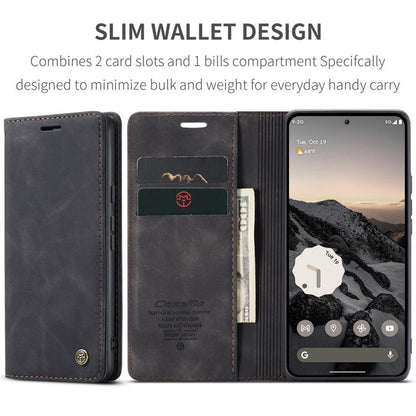 For Google Pixel 9a CaseMe 013 Multifunctional Horizontal Flip Leather Phone Case(Black) by CaseMe