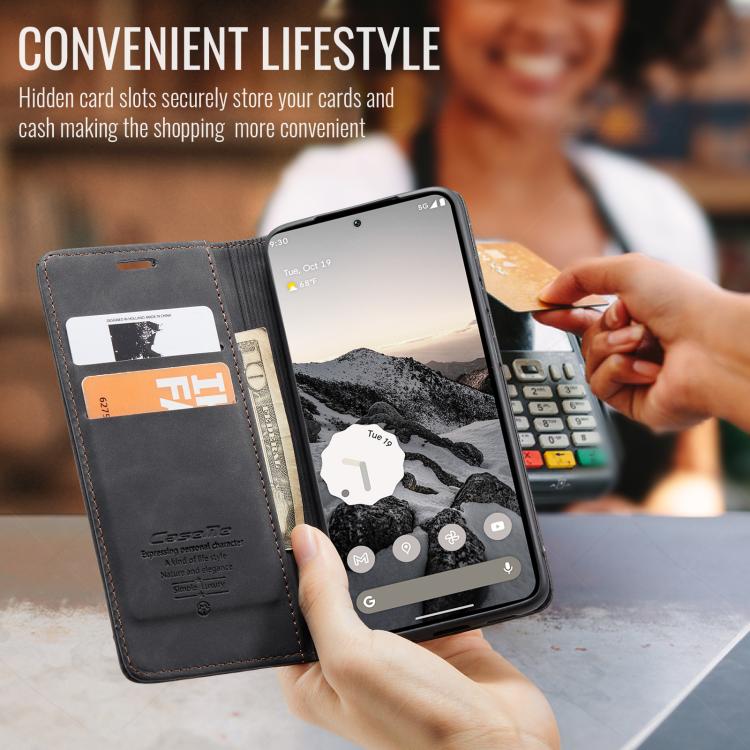 For Google Pixel 9a CaseMe 013 Multifunctional Horizontal Flip Leather Phone Case(Black) by CaseMe