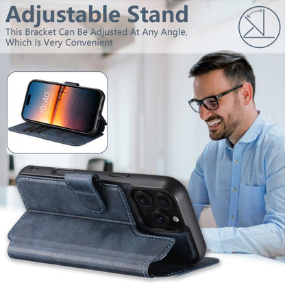 For iPhone 16 Suteni Q05 2-in-1 Multi-function Detachable Wallet MagSafe Phone Case(Blue) by Suteni