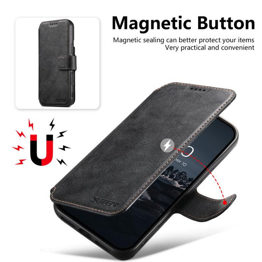 For iPhone 14 Pro Suteni Q05 2-in-1 Multi-function Detachable Wallet MagSafe Phone Case(Black) by Suteni