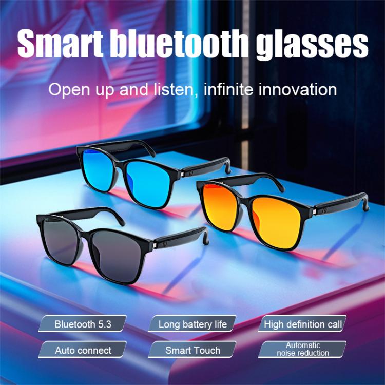 GS08 Smart Glasses, Support AI Smart Chip / Bluetooth Call / Smart Driving Navigatiion(Blue) by bashfashion