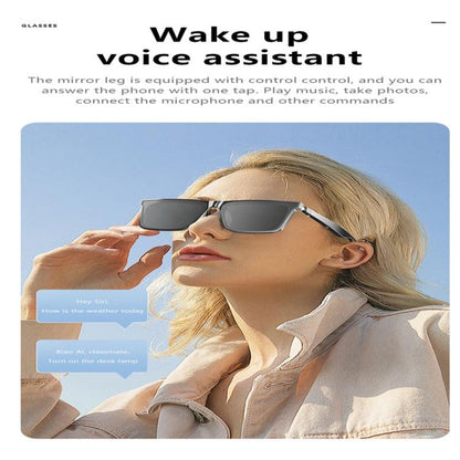 YJ008 Smart Glasses, Support AI Smart Chip / Outdoor Sports / Bluetooth Call(Black) by bashfashion