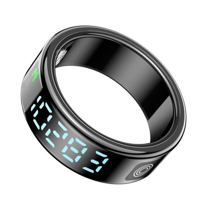 SR08 SIZE 8 Smart Ring, Support Hand Gestures Control / Health Monitoring / Multiple Sports Modes(Black) by bashfashion