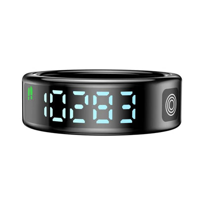 SR08 SIZE 8 Smart Ring, Support Hand Gestures Control / Health Monitoring / Multiple Sports Modes(Black) by bashfashion