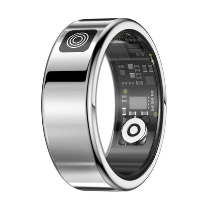 SR08 SIZE 9 Smart Ring, Support Hand Gestures Control / Health Monitoring / Multiple Sports Modes(Silver) by bashfashion