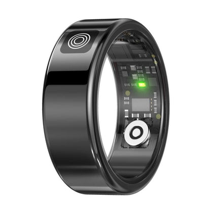 SR08 SIZE 10 Smart Ring, Support Hand Gestures Control / Health Monitoring / Multiple Sports Modes(Black) by bashfashion