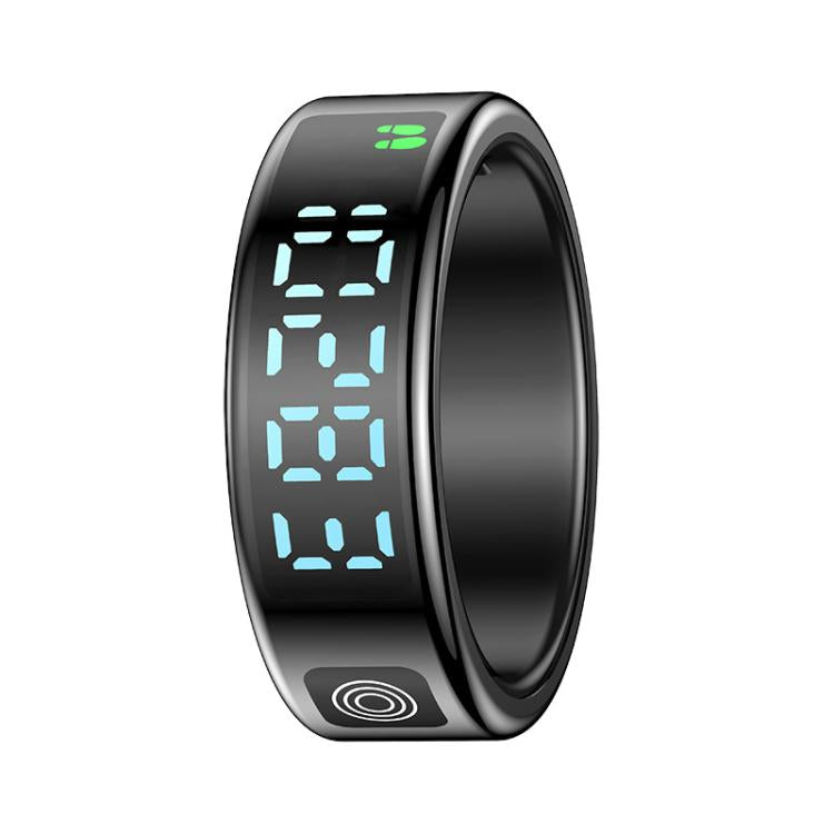 SR08 SIZE 11 Smart Ring, Support Hand Gestures Control / Health Monitoring / Multiple Sports Modes(Black) by bashfashion