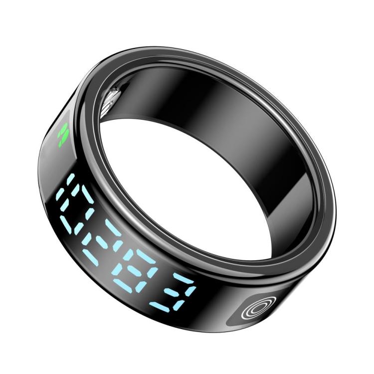 SR08 SIZE 12 Smart Ring, Support Hand Gestures Control / Health Monitoring / Multiple Sports Modes(Black) by bashfashion