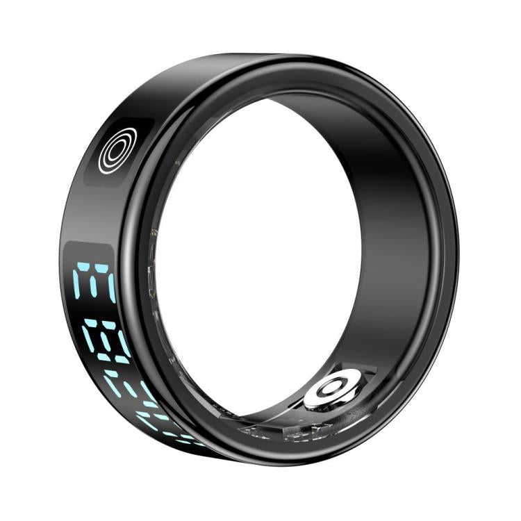 SR08 SIZE 12 Smart Ring, Support Hand Gestures Control / Health Monitoring / Multiple Sports Modes(Black) by bashfashion