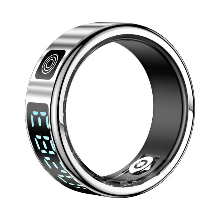SR08 SIZE 12 Smart Ring, Support Hand Gestures Control / Health Monitoring / Multiple Sports Modes(Silver) by bashfashion