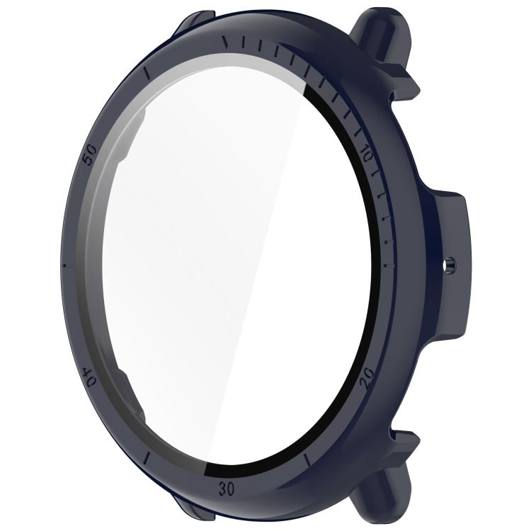 For Amazfit Active 2 A2437 Tempered Film Integrated PC Watch Protective Case(Ink Blue) by bashfashion